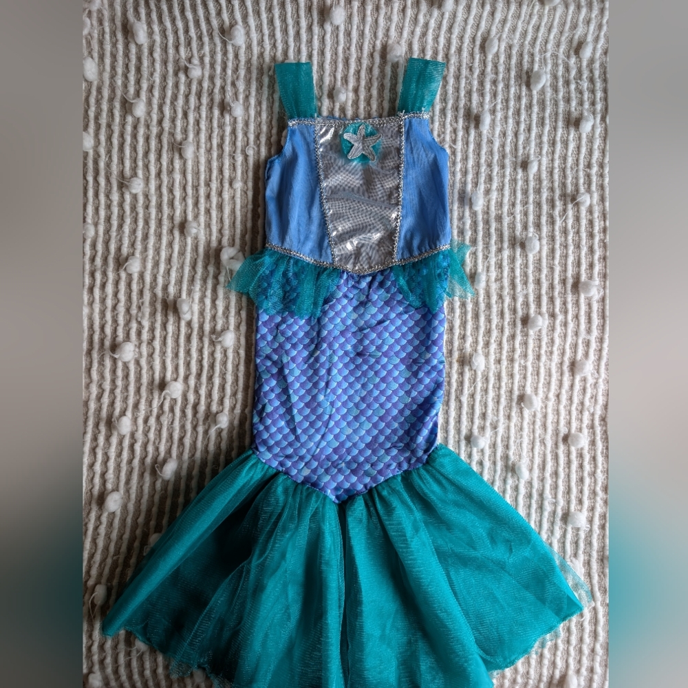 Mermaid Princess Kids Costume - Blue and Teal-size 5
